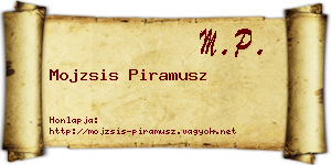 Mojzsis Piramusz névjegykártya